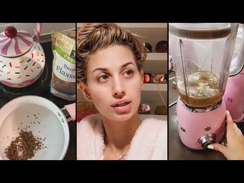 لايف ستايلمودل روز تضع قناع بذور الكتان للشعر85776/0