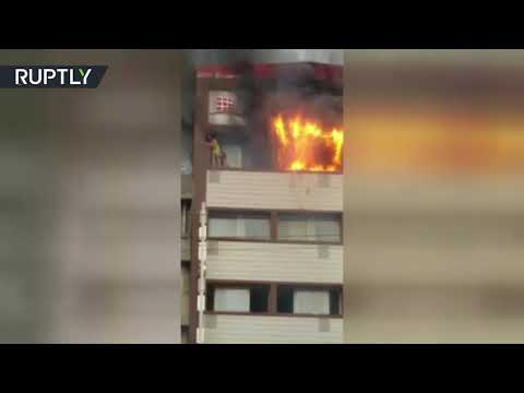 لايف ستايلشاهد: لحظة سقوط امرأة من الطابق الخامس في محاولة الهروب من حريق87874/0