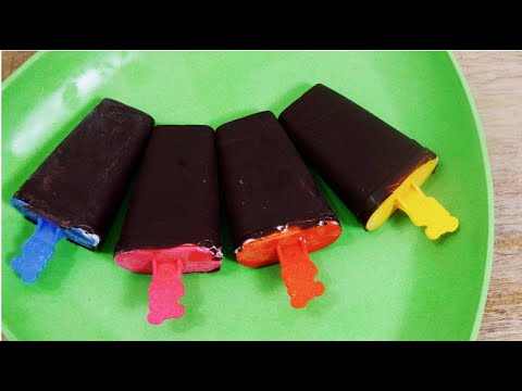 طريقة إعداد استيك الفانيليا المغطى بالشيكولاته