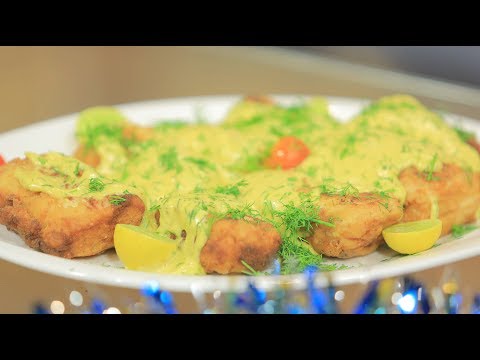 سمك فيليه بصوص الليمون والكاري