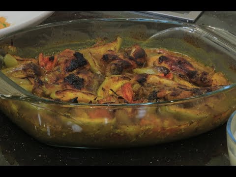 طريقة إعداد طاجن دجاج بالتفاح