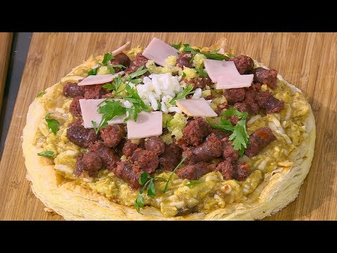 طريقة اعداد بيتزا بالرومي والسجق