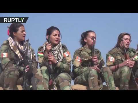 شاهد مغنيات كرديات يخضن معركة الموصل