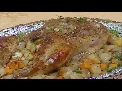 طريقة إعداد بط محشي بالخضار