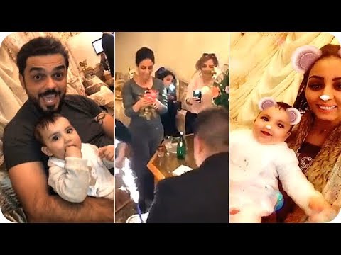 شاهد دنيا بطمة تحتفل مع عائلتها بعيد رأس السنة 2018