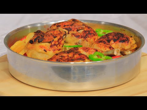 بالفيديو صينية بطاطس بالدجاج