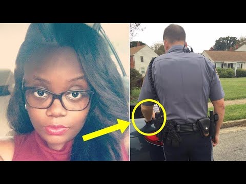 بالفيديو مقطع غريب لفتاة طلب منها الشرطي أن تفتح حقيبة سيارتها
