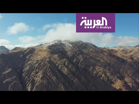شاهد جبل اللوز عنوان عشاق الثلوج في السعودية