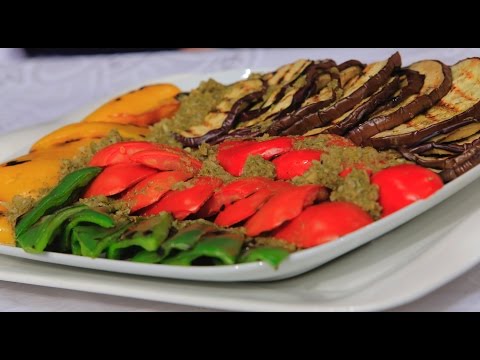 خضار مشوي بالخل والثوم