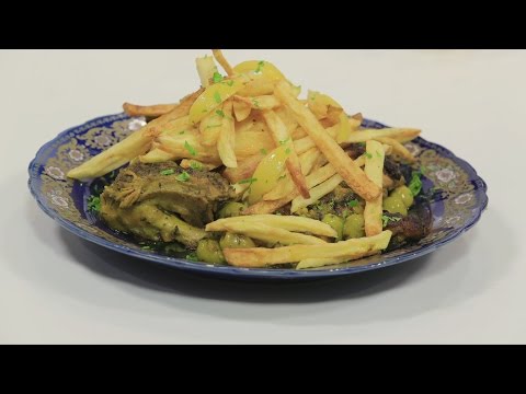 دجاج بالليمون والزيتون المخلل