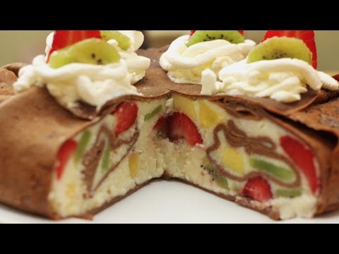 طريقة عمل ومقادير كريب كيك بالفواكه