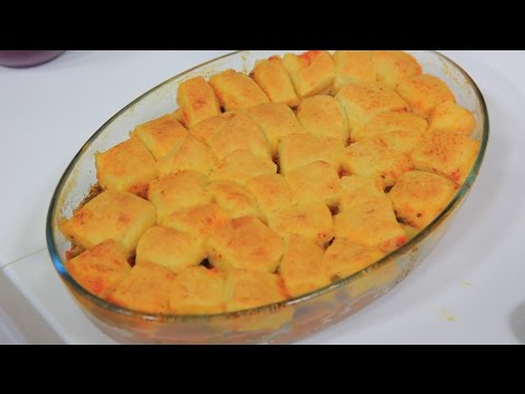 إعداد لحمة معصجة بقطع العجينة