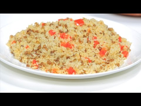 ارز بالعدس البني