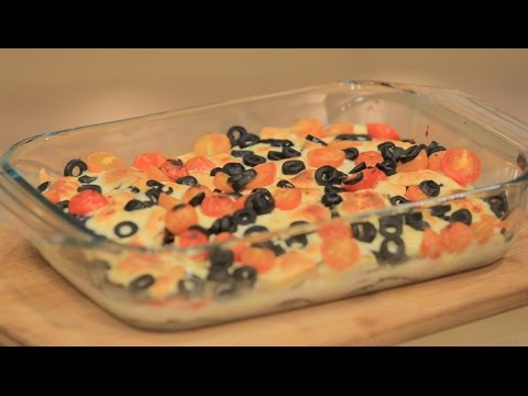 طريقة اعداد طاجن باذنجان بالجبنة الحلوم