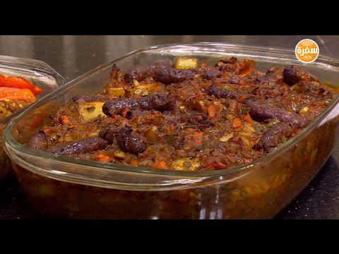 طريقة اعداد صينية بطاطس بالسجق