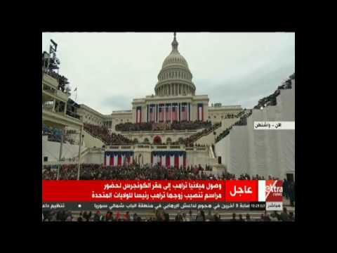 شاهد لحظة وصول زوجة دونالد ترامب حفلة التنصيب