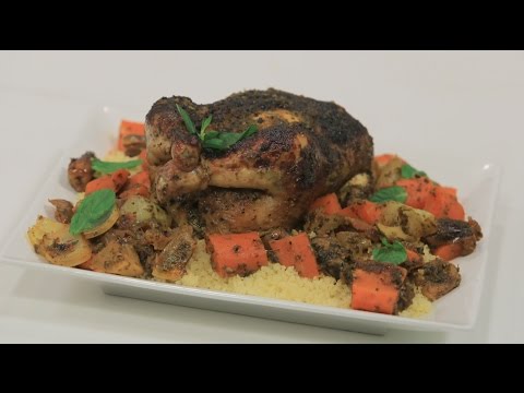 شاهد طريقة إعداد دجاجة بالكسكسي