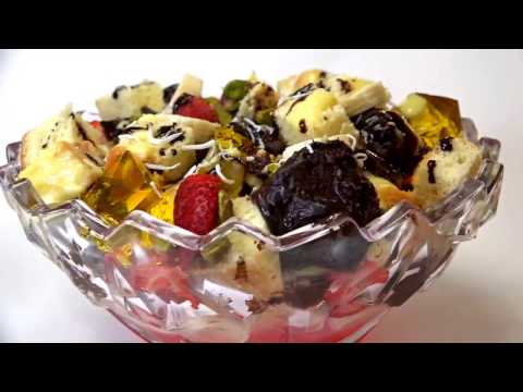 كيك محلى بالجلي والكاسترد