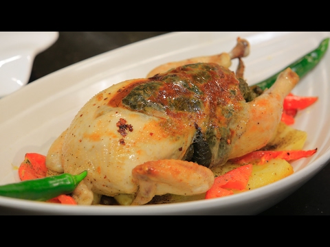 شاهد طريقة عمل دجاج بورق العنب