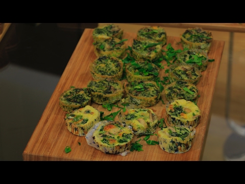 كب كيك بالبيض والمشروم