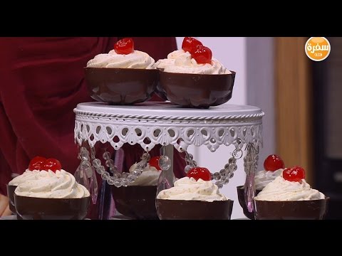 أكواب الشيكولاتة بالتشيز كيك