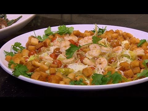 إعداد سلطة سيزر بالجمبري