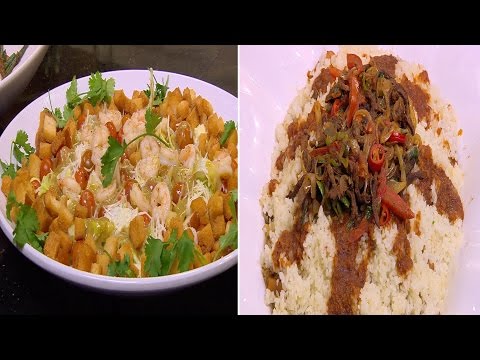 فتة شاورمة وستيك بالفاصوليا