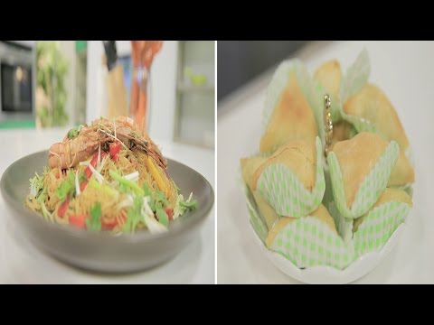 طريقة إعداد ومقادير نودلز بالجمبري  بوريك باللحمة المفرومة