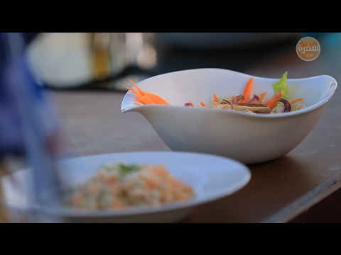 طريقة إعداد ومقادير ريزوتو بالجمبري  سلطة كاليماري