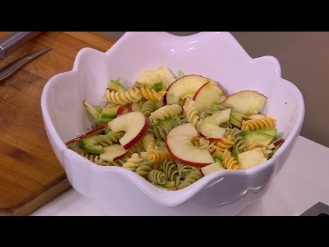 طريقة إعداد ومقادير سلطة المكرونة بالافوكادو و التفاح