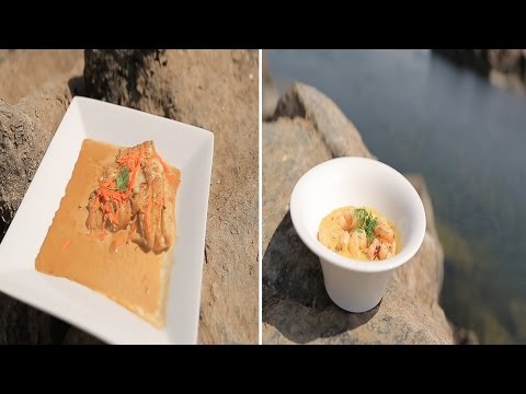 بالفيديو طريقة إعداد ومقادير  جمبري بالكريمة اللباني والكاري  سمك بالكريمة اللباني